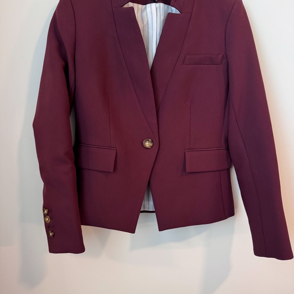 Like New Veronica Beard Farley Dickey Blazer Jacket Merlot Burgundy - Picture 6 of 10